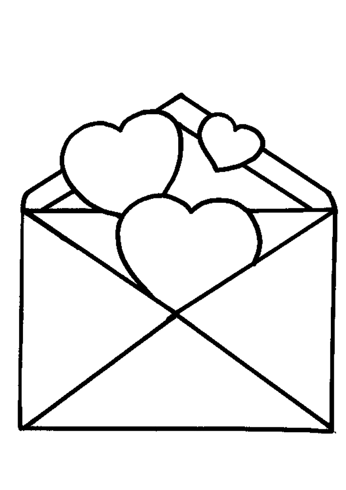 Letter with hearts